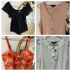 Bundle of 4 spring summer items NWT dress & tops